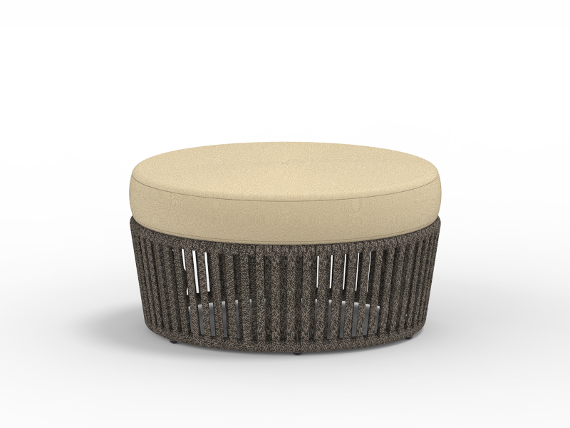 daisy rope inox pouf/coffee table